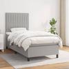 Maison Exclusive - Slatted Bed Base with Mattress Light Grey 90x200 Cm Fabric