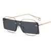 Occhiali da Sole Punk Quadrati Senza Montatura Donna Uomo Lenti Rettangolari Lusso Vintage Occhiali da Sole Moda Gafas De Sol Mujer UV400