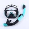 Maschera da Immersione in Silicone per Bambini e Adulti con Snorkel - Lente in Vetro Temperato HD, Montatura Grande