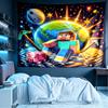 Gamer Print Tapestry, Lightweight Wall Hanging, for Bedroom, Dorm, Living Room, Home Art Decor - Birthday Christmas Gift for Friends