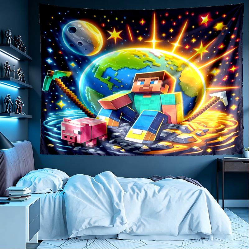 Gamer Print Tapestry, Lightweight Wall Hanging, for Bedroom, Dorm, Living Room, Home Art Decor - Birthday Christmas Gift for Friends