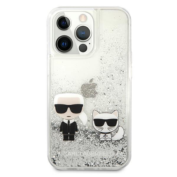 Karl Lagerfeld Klhcp13Xgkcs 13 Pro Max6,7 Srebrny/Silver Hardcase Liquid Glitter Karl&Choupette
