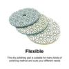 4 Inch /100 Mm Grit 50 Diamond Dry Polishing Pad Granite Marble Flexible Resin Sanding Disc Ceramic Stone Polisher Disc