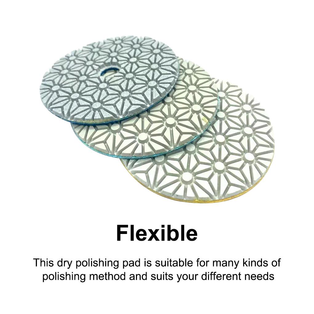 4 Inch /100 Mm Grit 50 Diamond Dry Polishing Pad Granite Marble Flexible Resin Sanding Disc Ceramic Stone Polisher Disc