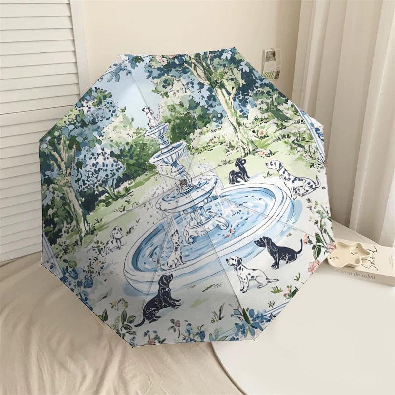 

1PC Garden Fountain Umbrella-8-Rib Reinforced Portable Folding Travel Suitable for All Seasons Outdoor Daily Use Is an Ideal Choice -K0348