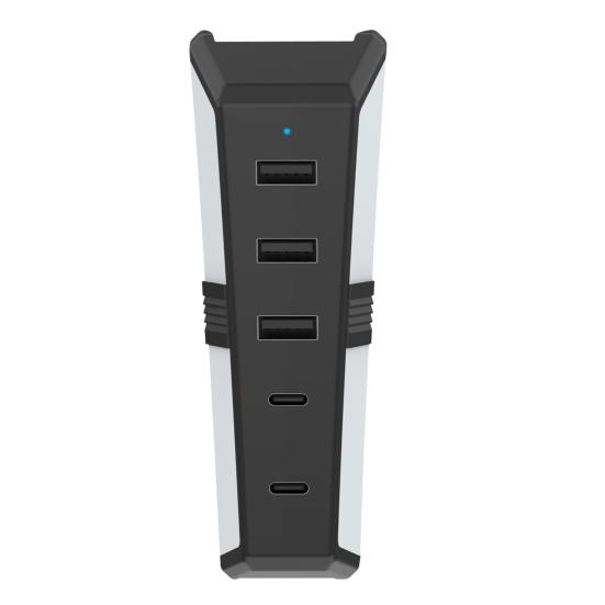5 Porter Laderadapter USB-hub Rask Dataoverføring Enkel å Bruke Universell Spillkonsoll Type-C 3.1 USB-utvider for PS5 Pro
