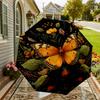 1pc Butterfly Flowers Automatic Folding Umbrella, Heavy Duty 8 Rib Iron Frame,  Suitable for Travel, Daily Use, Birthday, Decor Gift m0104094