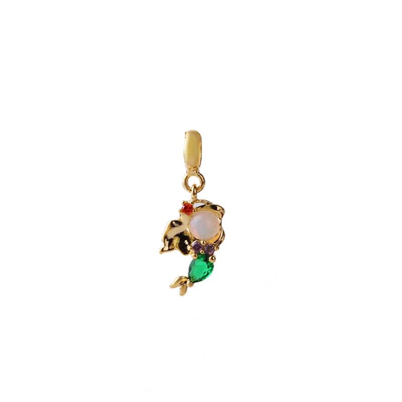 Exquisite DIY Cartoon Zircon Princess Pendant Necklace for Women