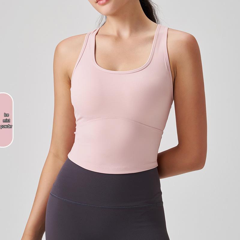 

Жіночий спортивний бюстгальтер з індивідуальним дизайном, ударостійкий: Фіксовані чашки для йоги, бігу, фітнесу та пілатесу M