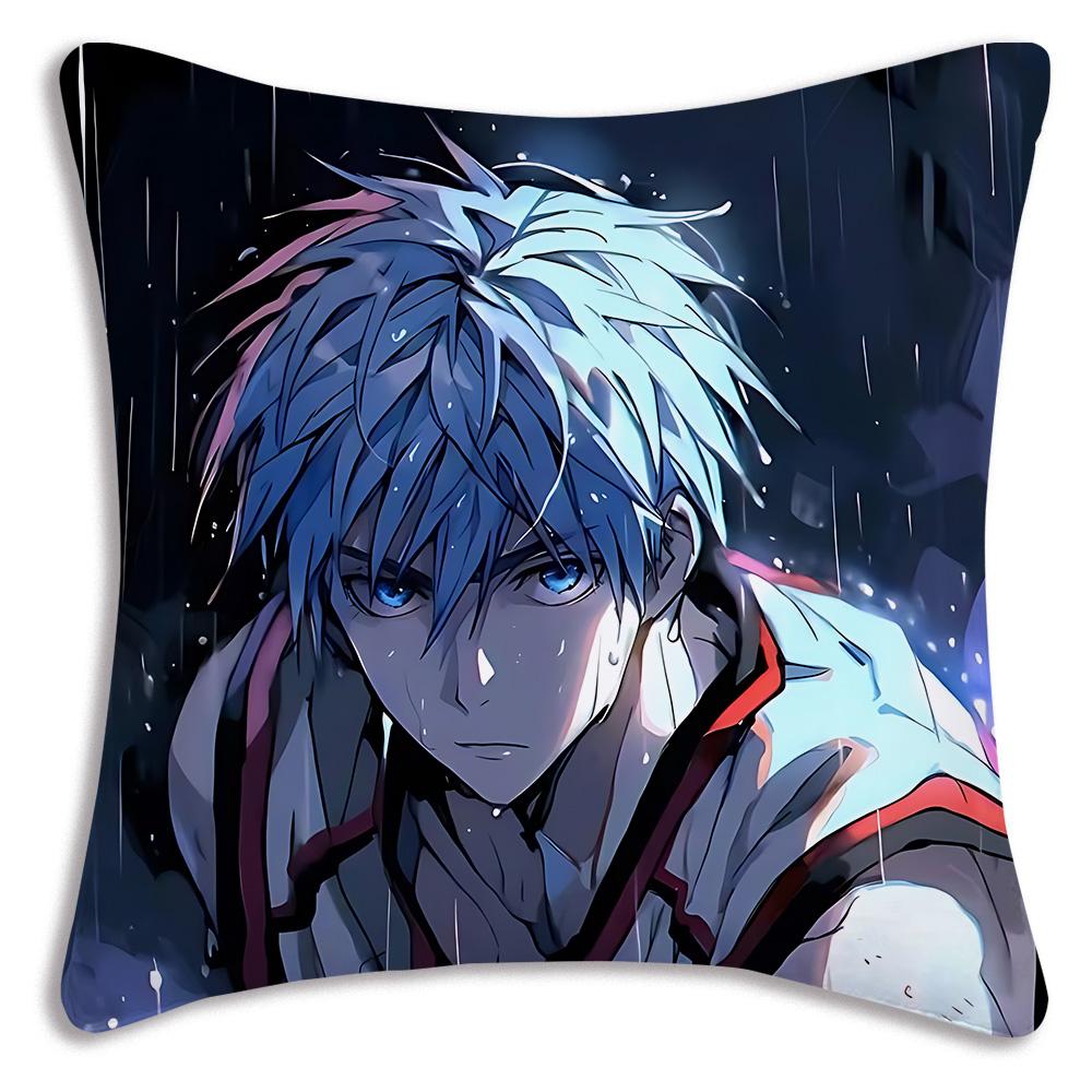 Anime For Kurokos No Baskets Pillow Covers Cartoon Sofa Decorative Home Double-sided Printing Short Plush Cute Cushion Cover