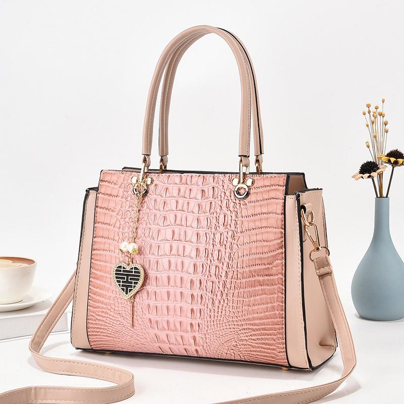Luxurious High-end Crocodile Pattern Handbag Stylish Shoulder Bag Versatile Casual Tote With Large Capacity For Moms