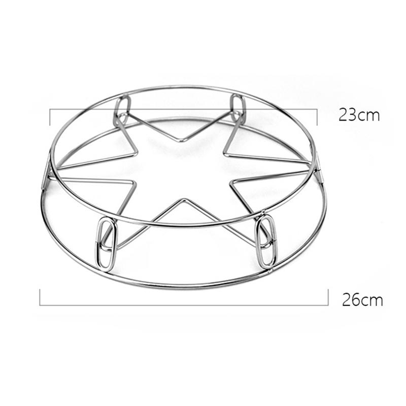 Verdickter doppelter Topfhalter aus Edelstahl Bratpfannenhalter Verbrühschutzregal Isolationsmatte Küchenhaushalt Lagerung