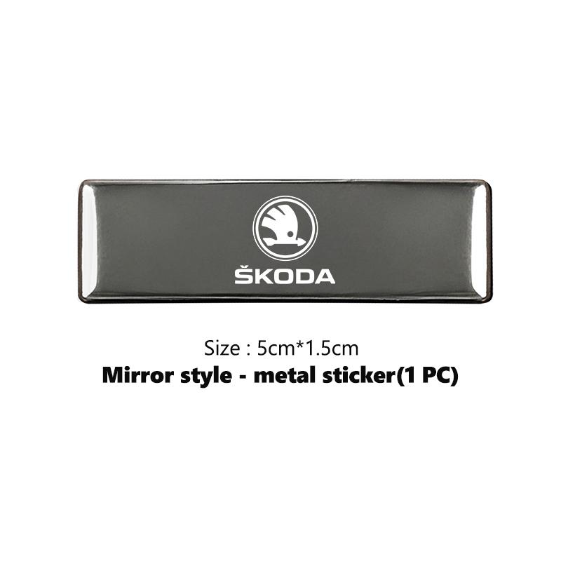 YJXH1 Car Styling Body Trunk Sticker Badge Auto Decoration Accessories For Skoda Fabia Kodiaq Kamiq Superb Yeti Octavia Enyaq Rapid
