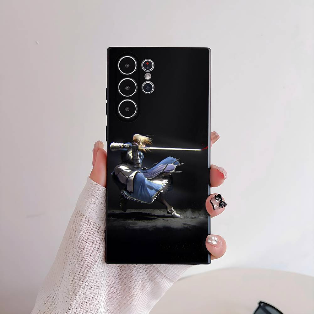 Fate Z-Zero Stay Night Saber Phone Case for Samsung S series s21 s22 s23 s24 s25 FE Plus Ultra TPU Soft to Skin-friendly case