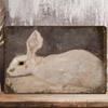 Vintage Metal Poster Rabbit Country Style Bar Wall Decor