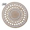 Accessori Sostenibili per la Tavola Arte da Parete Intrecciata in Stile Boho Set di Sottobicchieri e Sottopiatti Rotondi Fatti a Mano 30/35CM Portacasseruola Multiuso da Appendere per Decorazione Soggiorno