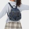 Schoolbag Retro Washed Denim Backpack Design Sense Rivet Single Shoulder Versatile College Student Schoolbag Class Commuter Backpack