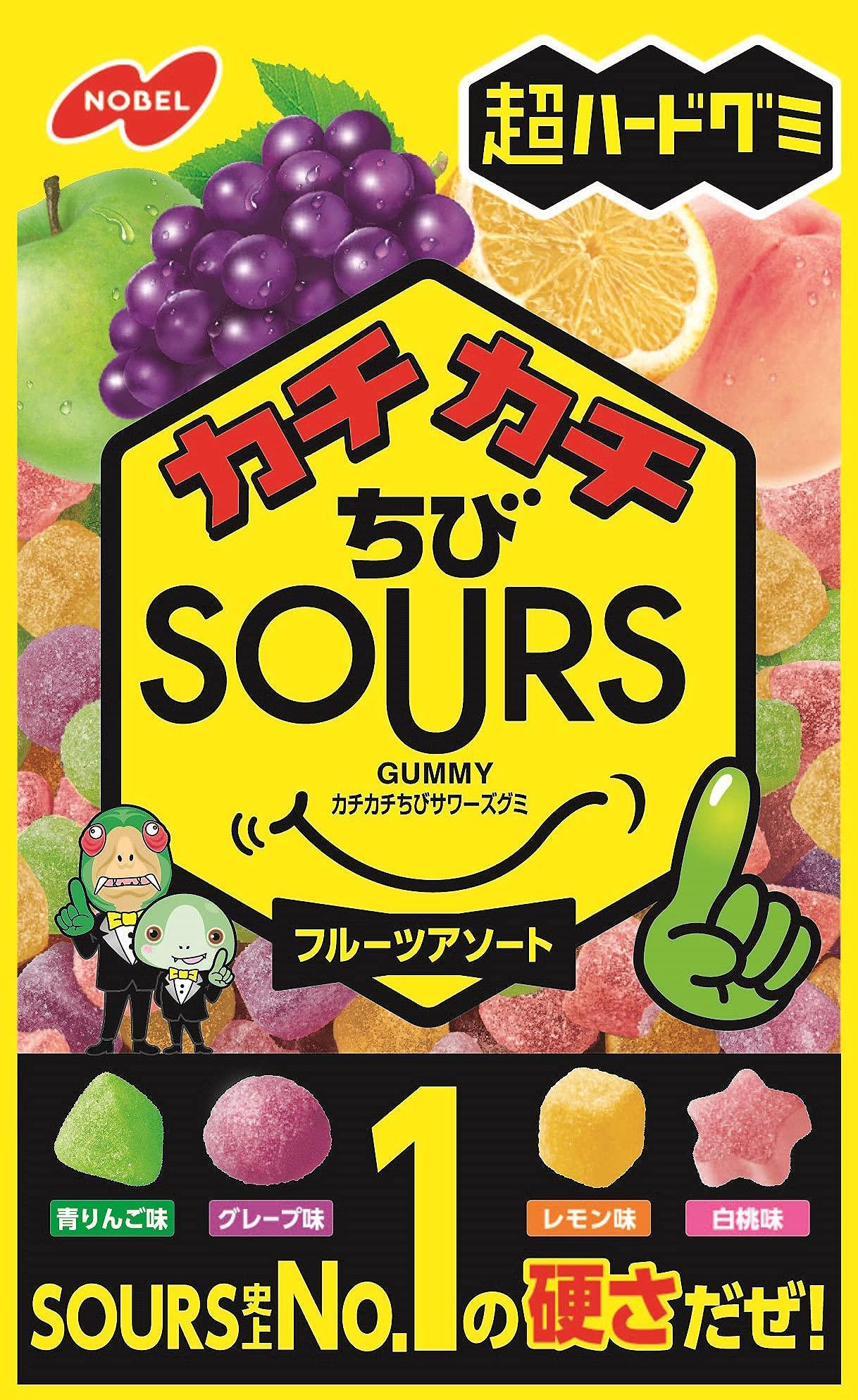 

Nobel Seika Kachi Kachi Chibi Sours Фруктовое ассорти 80 г x 6 пакетов жёлтый