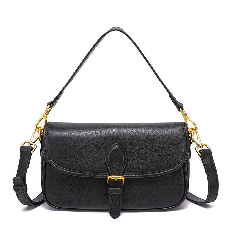 

Genuine Leather, Elegant Single-shoulder Crossbody Commuter Bag, Handbag, Envelope Bag чёрный