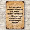 Vintage Metal Tin Sign Religious Inspirational Quote Wall Art Home Decor Gift