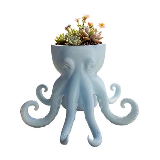 Porch Flowerpot 3D Printed Octopus Vase, Shaped Flowerpot, Creative Planter Pot, Plant Pot Funny Animal Statue for Indoor Outdoor Plants Garden