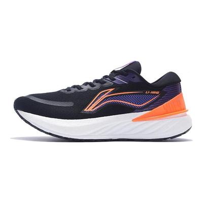 Li Ning Yue Ying 2.0 Shock Absorption Reflection Low Top Running Shoes Men Running Shoes Black Purple Orange ARHS021-3