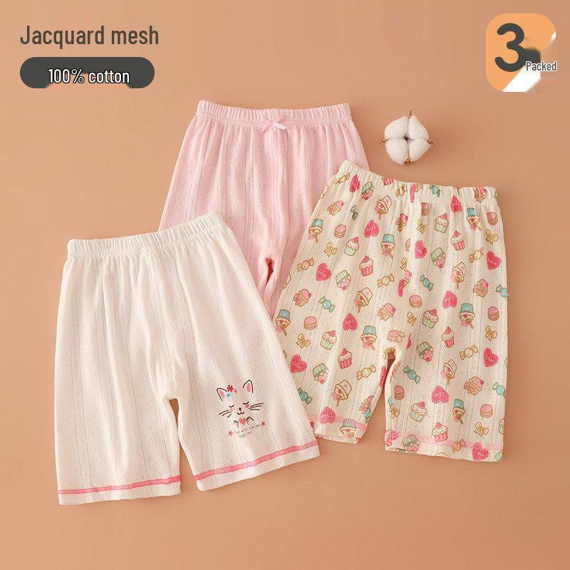 Kinder-Baumwoll-Pyjamashorts - Cartoon-Print, Locker und Leicht für den Sommer