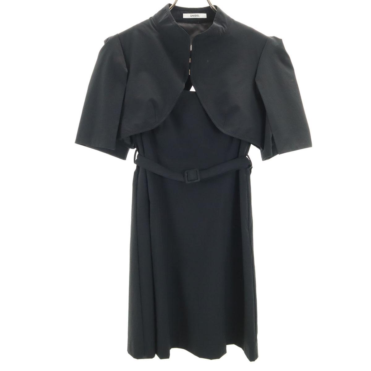 

unused SNIDEL Short sleeve one piece 1 Black series Women Used