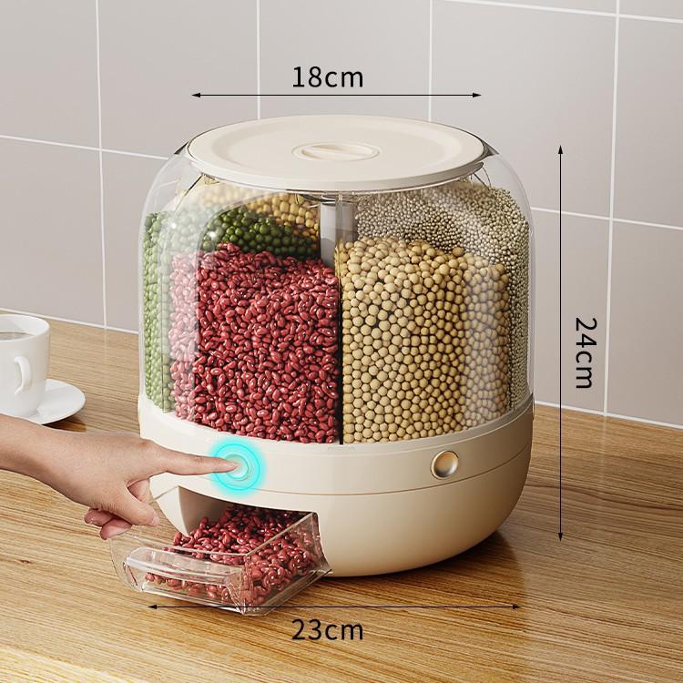 Five Grain and Miscellaneous Grain Storage Box, Insect Proof, Moisture-proof, Sealed, Rotating, Rice Tank Storage Tank