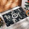 Brentford Football Print Crystal Velvet Rug, Comfortable Water Absorbent Non Slip Indoor Floor Carpet