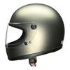 LEAD RX-100R II Full-Face Motorcycle Helmet, Matte Dark Silver, One Size Fits Most (57-60cm), Removable Mesh Interior, One-Touch Buckle, Compatible wi