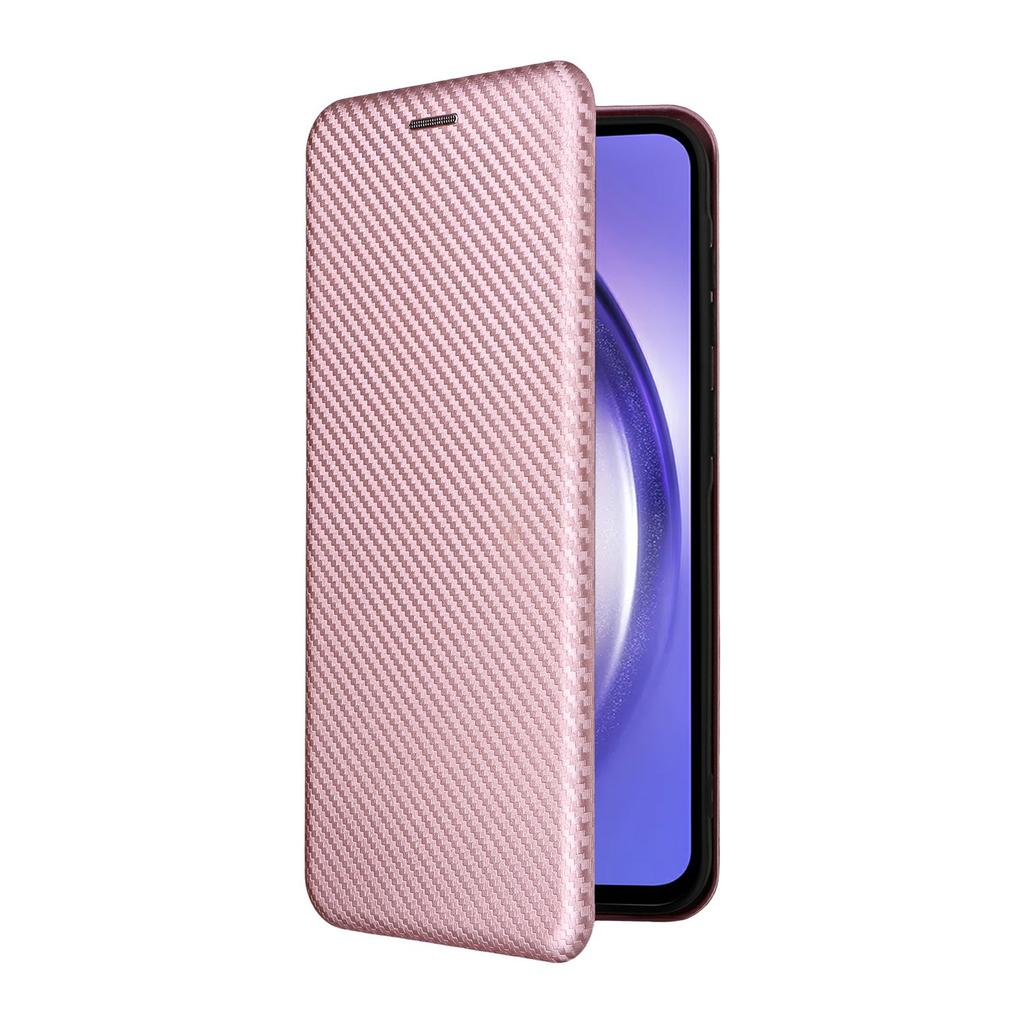 For Samsung Galaxy A57 5G Case Carbon Fiber Texture Drop-Proof PU Leather Phone Cover