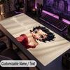 Custom Text Big Mousepad, Extended Desk Pad For Laptop Work GameBetty Boop