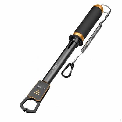 Fish Lip Gripper with Scale Aluminum Alloy Grabber Saltwater for Anglers, Fishermen,