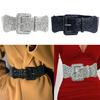 Shining Corset Belt for Women Sequined Elastic Wide Belt All Matching PU Leather Belt Glitters Belt for Party Dresses