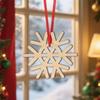 Handmade Wood Snowflakes Decorations For Festival DIY Crafts Customizable Holiday Homes Office Wall Display