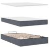 Ottoman Bed with Mattress & LEDs Dark Grey 120x190 Cm Velvet