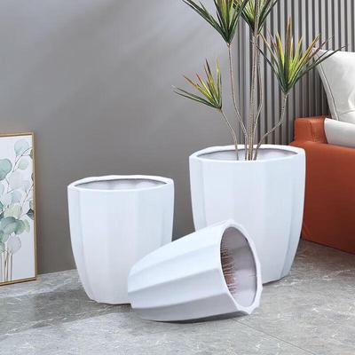 Ceramic Flower Pot with Drip Tray