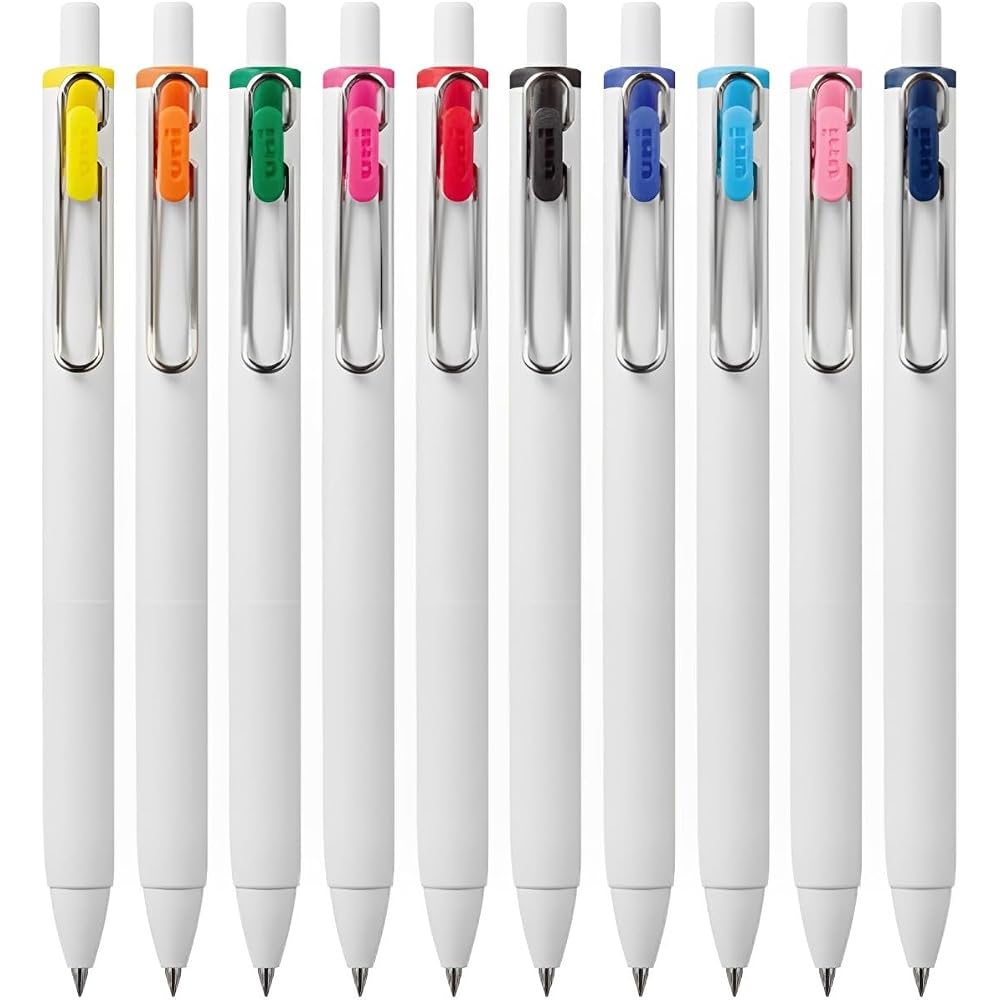 Mitsubishi Pencil Gel Ink Ballpoint Pen uni-ball one 0.5mm 10-Color Set