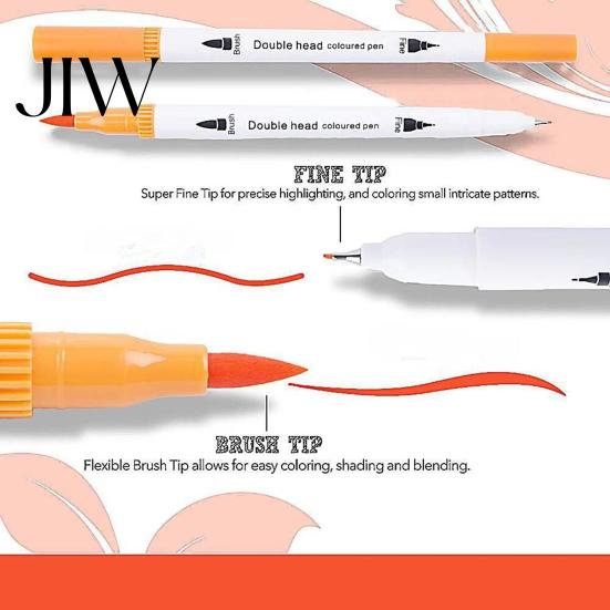 Non-toxic Drawing Markers Set, with Brush And Fine Point Tips, Washable Water-soluble Tools Ink Supplies, for Hand-Drawn Creation Art Practice
