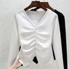 Autumn New Top with Bottoming Shirt Inside, Pleated Shirt with Long Sleeves Outside