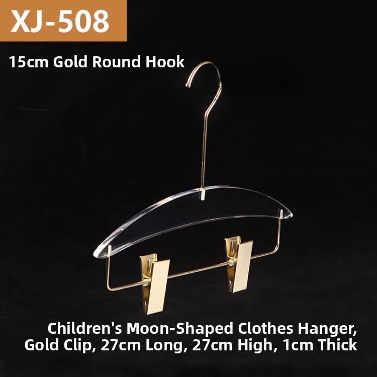 Acrylic Clothes Hanger Transparent Crystal Luxury Children's Women's Clothing Hanger Pants Clip for Clothing Store