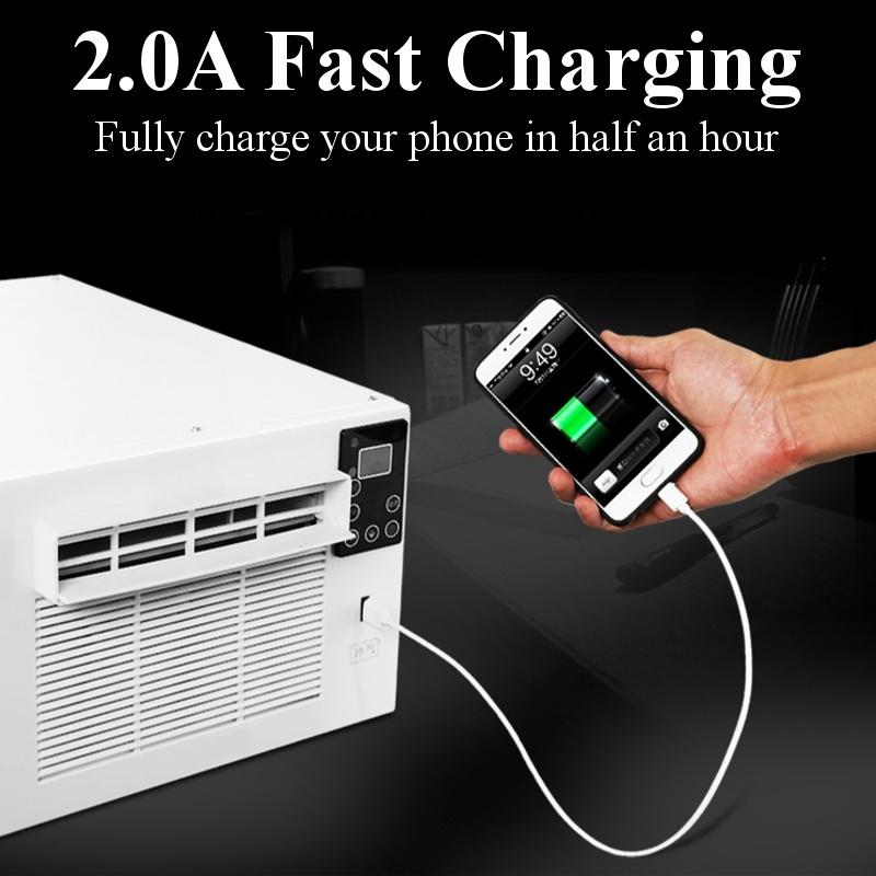 1100W 24-hour Timer Air Conditioner Cold/Heat Remote Control  LED Control Panel Desktop for Home Air Conditioner