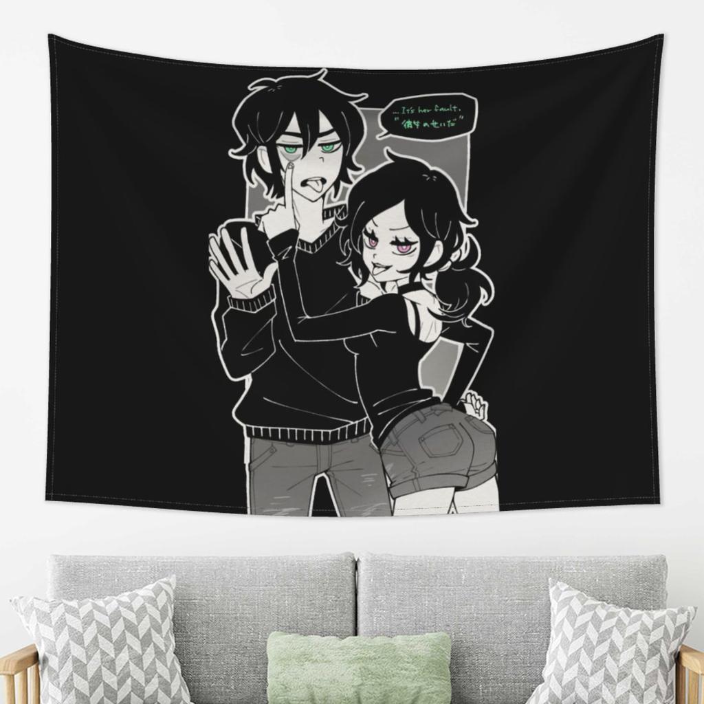 Ashley And Andrew The Coffin Of Andy And Leyley Tapestry Wall Hanging Aesthetic Home Decor Tapestries for Dorm Room
