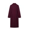 Womens Winter Wool Blend Coat Mid-Length Double-Breasted Turn-Down Collar Street Style Outerwear