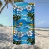 Tropical Beach & Coconut Prints Beach Towel, Soft Quick-Drying, Perfect For Portable Outdoor Travel, Camping And Summer Beach