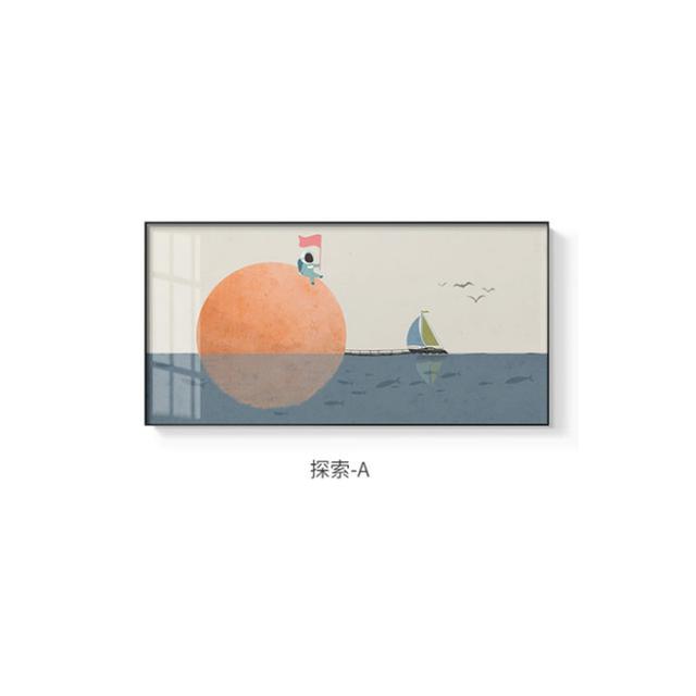 

Скандинавский мультфильм «Космическая планета», холст, живопись, постеры и принт, минималистичный домашний декор, настенные художественные фотографии для гостиной, спальни 21*30cm