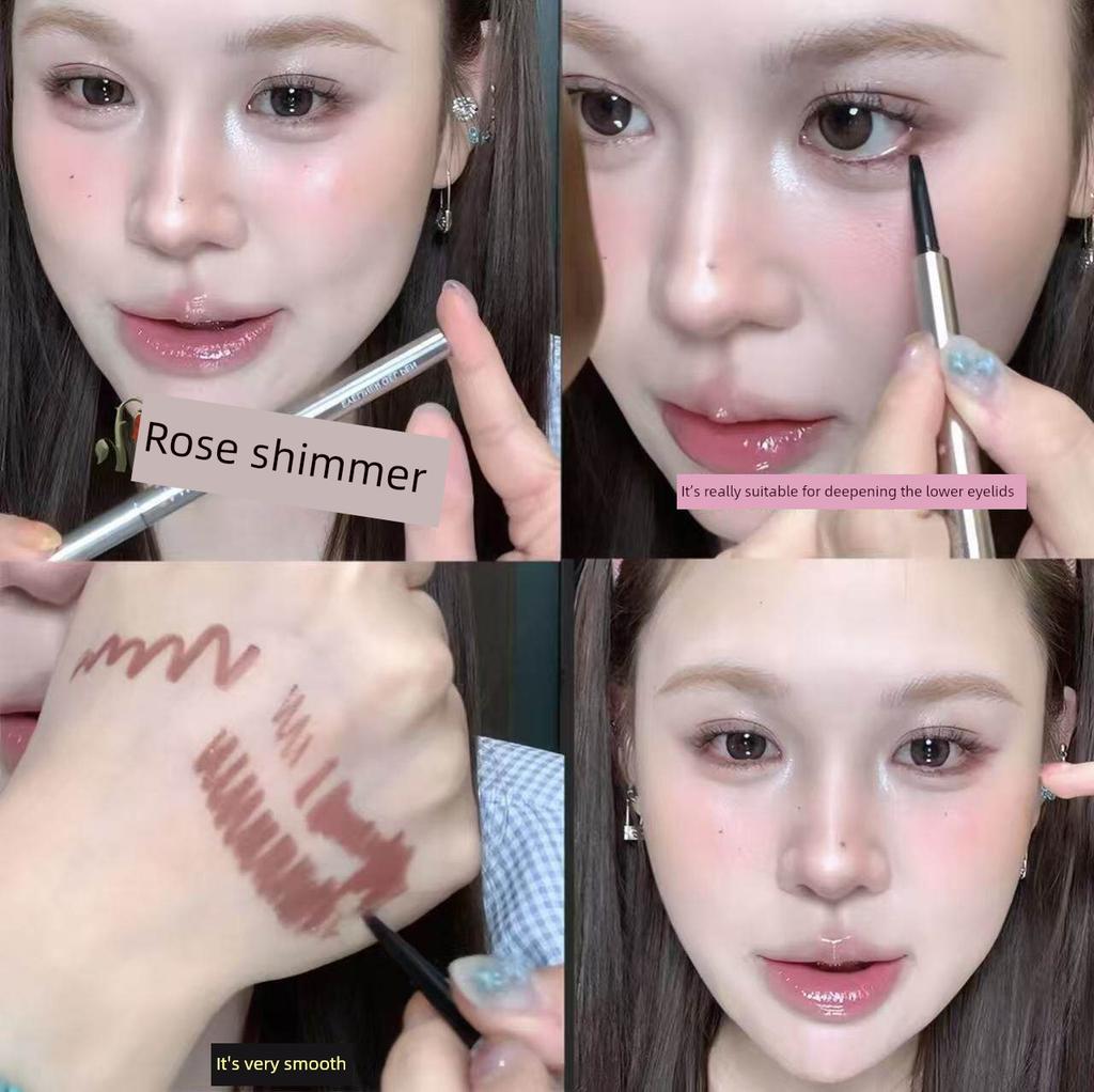 Little Monkey Recommends! Mikiplum Elegance Dual-Head Eyeliner Gel Pen, Smooth Application, Berry Color, Suitable for Lower Lash Line and Aegyo-Sal