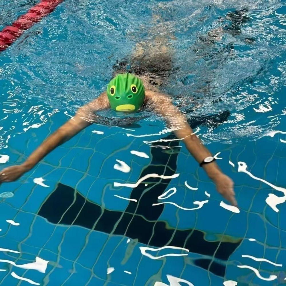 Waterproof Swimming Caps High Stretch Fish Swim Hat Silicone Swim Caps Pool Accessories