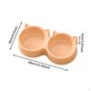 Double Pet Bowl Glossy Cat Unified Unit for Feeding, Watering Blue Face